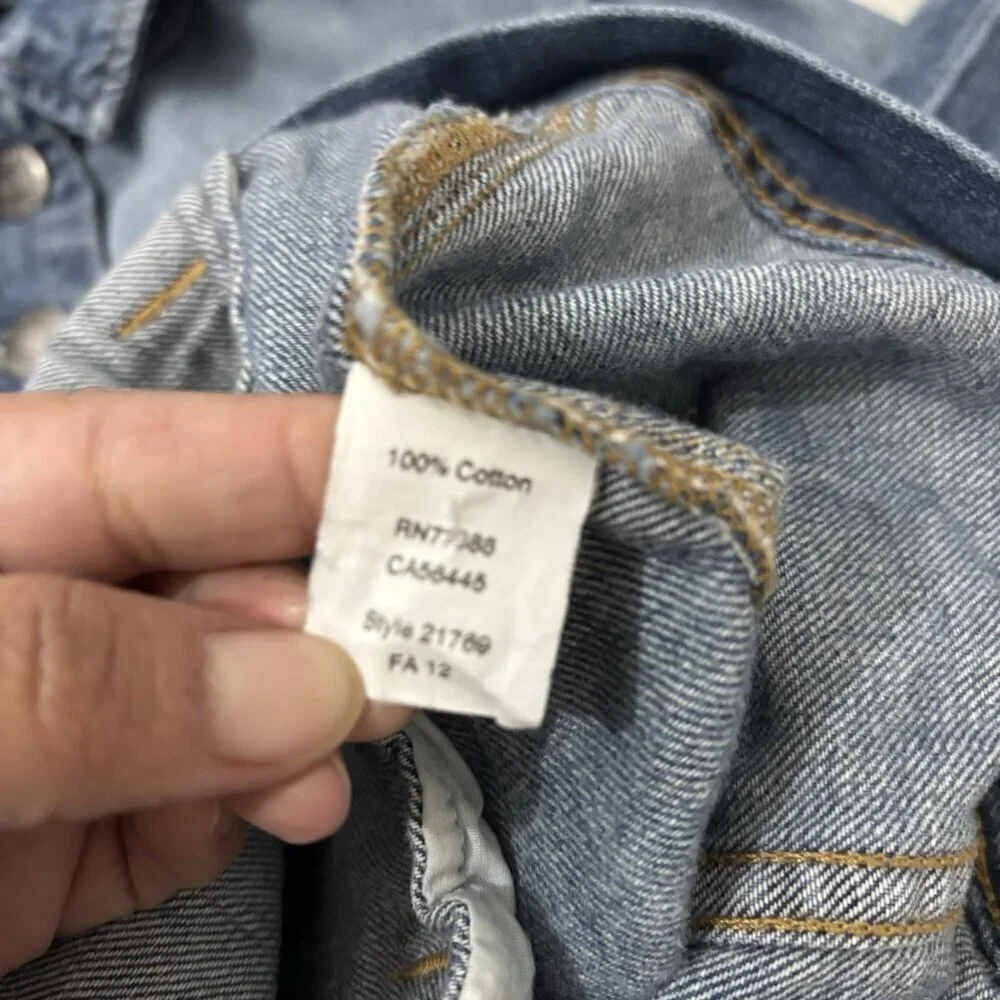J.Crew  Lightweight, Classic, Distressed, Denim Jean Jacket Size Medium